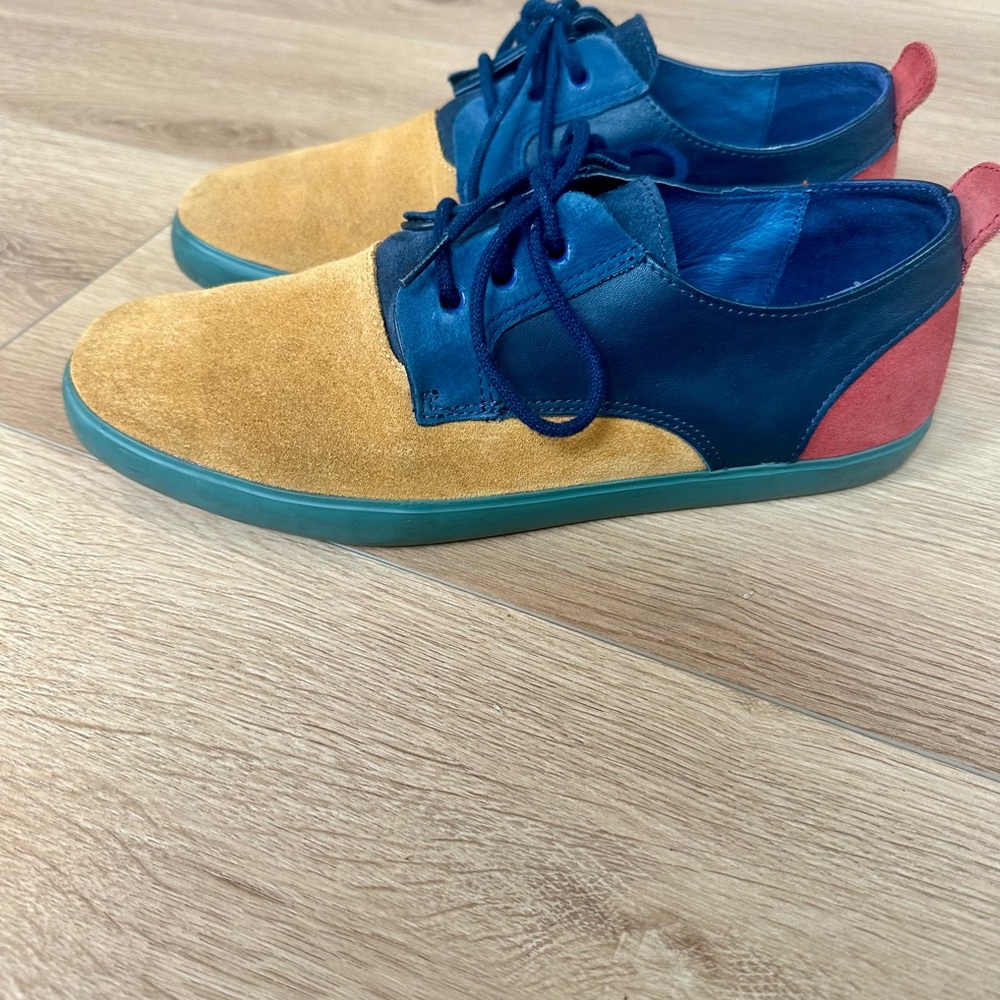Camper Shoes- Vibrant Blue and Yellow Sneakers with Color-Blocking Design